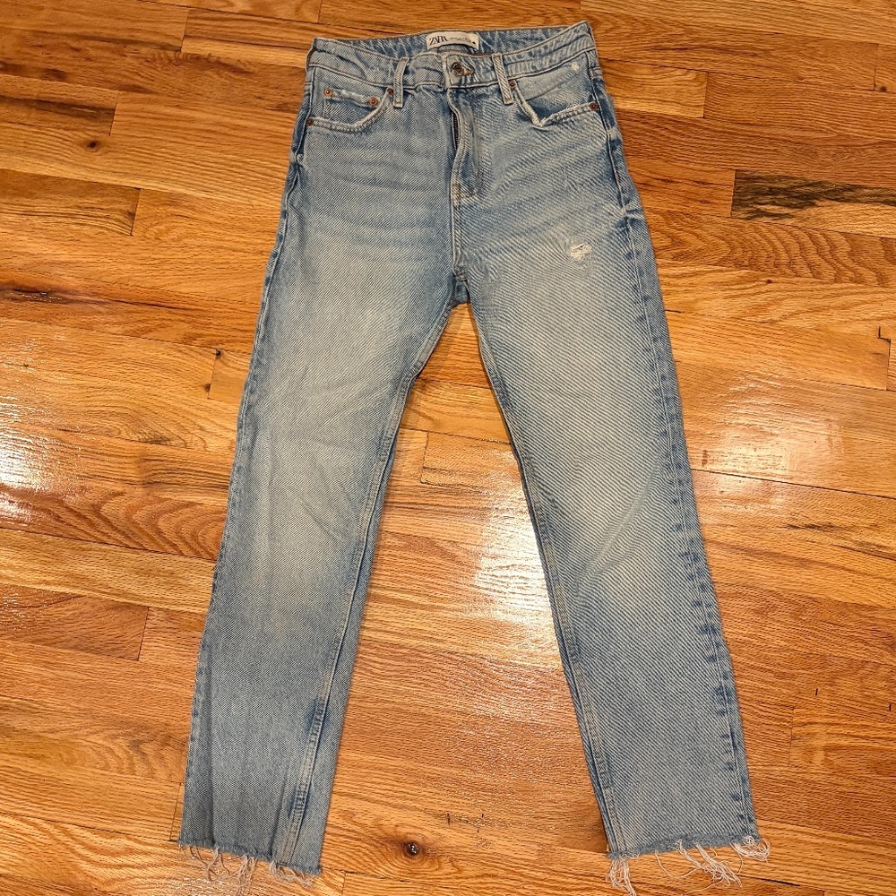 Distressed Blue Jeans Size 2